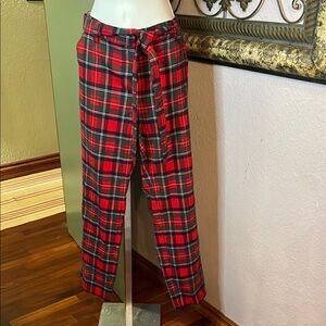 EUC Vineyard Vines Red Plaid Pants / matching belt Sz 8